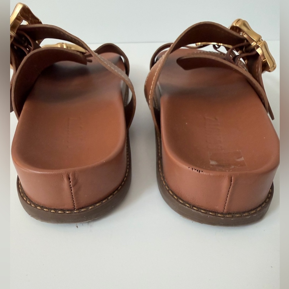 SCHUTZ Women's Enola Slides in Tan/Brown, Size 9.5 - Picture 6 of 9